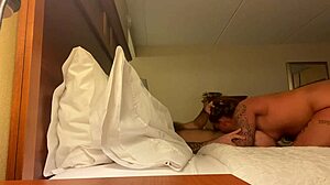 Deep throat my big cock in a hotel room with cheating wife