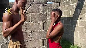 Local Carpenter Hitting A Hook Up Girl From Behind Outdoors