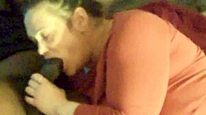 giving him that sloppy gawk gawk 3000 with big black cock 😏