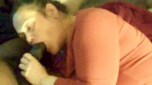 giving him that sloppy gawk gawk 3000 with big black cock 😏