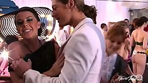 brunette babe tera patrick rubs alec knight's cock with her wet pussy