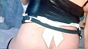 I love my big thick dildo as a sexy latina exhibitionist enjoying anal play