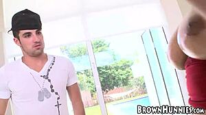 Beautiful Ebony Carmen Michaels Gets Missionary Hammered After Sucking Big Cock