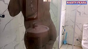 i-i saw my ebony housewife get fucked by husbands friend in the shower... complete video!