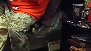 my stepmom pretending not to stare at the big cock