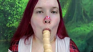 Chubby Tranny Booty Shake Twerk Dildo Fuck Closeup