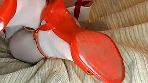 Want to slowly remove those red shoes and white silk stockings?