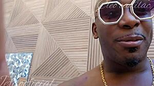 cleo cadillac fucks muscular black guy with big cock