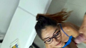 Brunette Teacher Sucks and Fucks Student