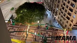 Happy night she rolls in ass on christmas eve in sheer lingerie