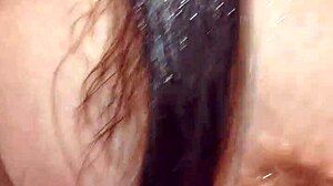 naked stepsister bathing in the shower, big tits exposed