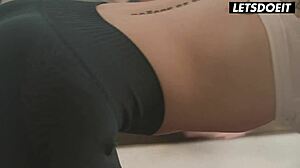 after yoga, kiara lord angelica heart monika fox have lesbian sex