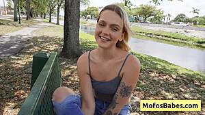 Petite Blondie Teen 18+ Seduced Near The Lake By Muscular Bald Dude - Joey White Jmac