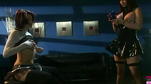 Fake-Titted Lesbian Lady Licks Her Friend's Pussy