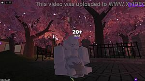 Roblox fucking a girl in the park
