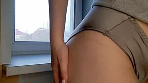 Minx sneaks in to play with mom's secret toy while she's away