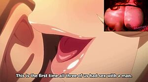 A lucky guy enjoys detailed fucking with three busty goth girls