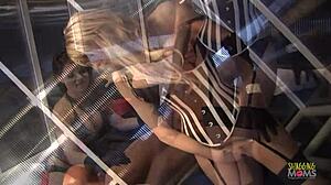 One rod suffices for these attractive girls in group setting