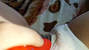 teased clit with vibrator