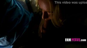 flashlights flicker as stepdad gives skyler storm a quick taboo fuck