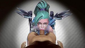 seraphine gets fucked in ass mouth pussy