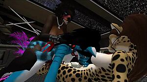 Sunny gets double teamed by shemales 😏