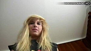 shy blonde vicky tries first porn casting