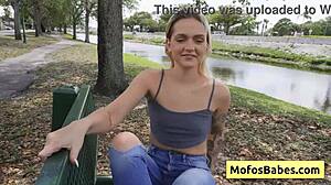 Petite Blondie Teen 18+ Seduced Near The Lake By Muscular Bald Dude - Joey White Jmac