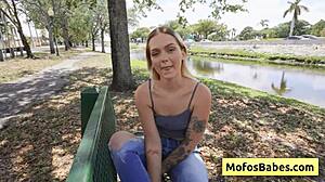 Petite Blondie Teen 18+ Seduced Near The Lake By Muscular Bald Dude - Joey White Jmac