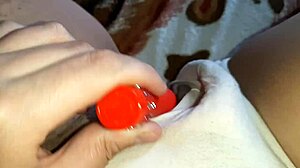 teased clit with vibrator