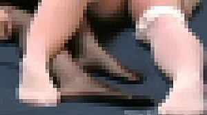 i cant resist her sexy legs in silky stockings for fetish play