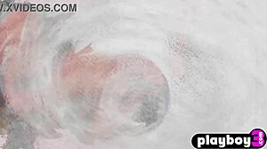 inked blonde teen exposing her amazing body