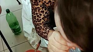 French Amateur Deepthroats And Rims In Leather Outfit