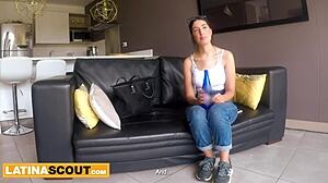 curvy colombian teen blows big cock at amateur bikini casting, so hot! 🔥