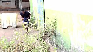 Big-Dicked Head Boy Pounds Short Classmate's Pussy At Principal's Window