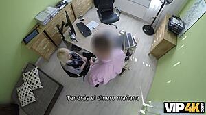 Sweet girl fucks naughty loan agent!