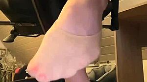 good morning i love the leather pants and nylon socks barefoot combo