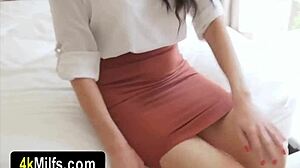 brunette milf with long hair tries taboo sex and lets me film it