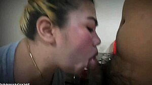 Amateur Asian Couple Engages In Passionate Shower Foreplay With Blowjobs And Riding Before Creampie. They Explore Each Other's Bodies In The Steamy Bathroom.