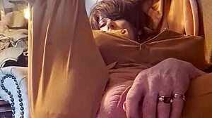 attractive trans woman with big ass using dildo