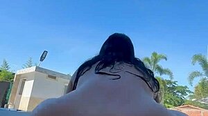 Picking up a hot Colombian babe by the pool