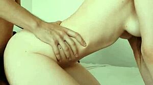 college babe gets creampied doggystyle without protection