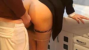 I've got time to fuck my neighbor's skinny pussy in the bathroom