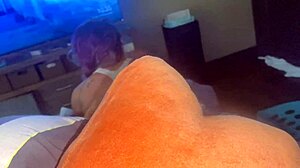 Hey, it's playtime again with that hot shy girl taking care of me