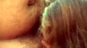 the tip of my tongue gets wet in my pussy