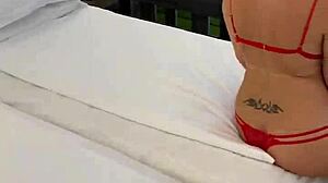 Lisa flashing lingerie on balcony with tattoo 😘