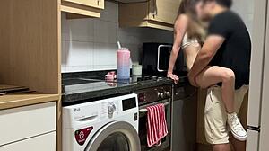 Stepfather Eats Pussy And Fucks Hard While On Phone With Boyfriend, Creampie