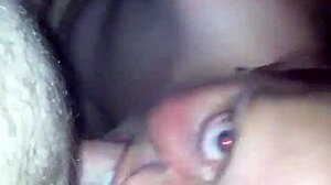 sg sucking on cock jg in a casual homemade blowjob scene