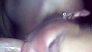 sg sucking on cock jg in a casual homemade blowjob scene