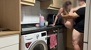 Stepfather Eats Pussy And Fucks Hard While On Phone With Boyfriend, Creampie